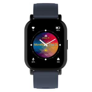 3plus Vibe Pro Smartwatch for Android iPhone, Multiple Sports Modes, Sleep Monitor, IP68 Waterproof, GPS, Navy Blue Band