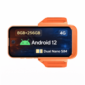 Android 12 Smart Watch with 3.97" HD Touchscreen, MT6762 8GB+256GB, App Support, Dual Camera