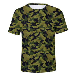 Summer Men's Camo T Shirt Round Neck Short Sleeved Comfortable Tshirts