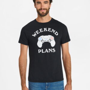 Weekend Plans Men's and Big Men's Cotton Graphic Tee with Short Sleeves, Sizes S-3XL
