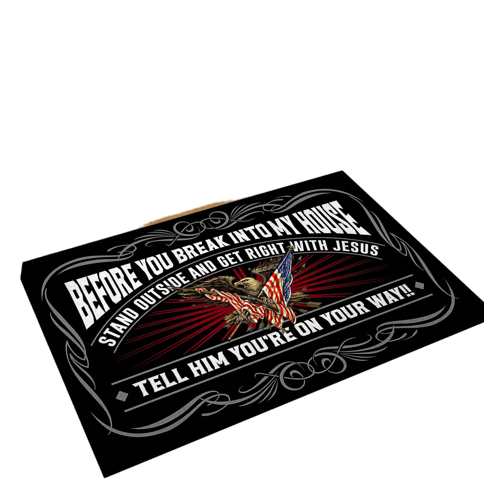US Veteran Doormat NPVC120501 - Patriotic Welcome Mat with Military - Themed Design