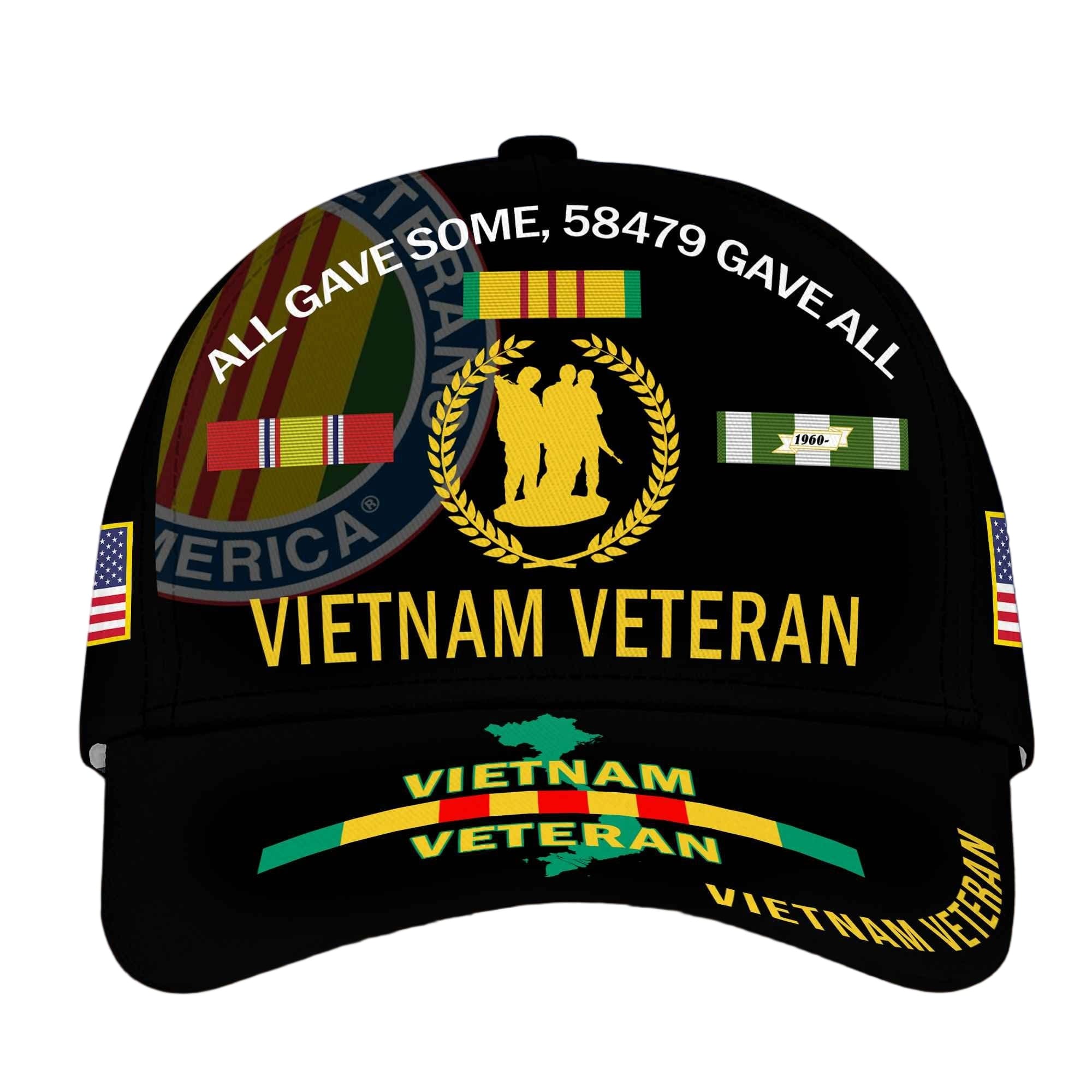 Vietnam Veteran Tribute Cap VPVC0011 - Personalized Military Cap for Veterans, Memorial Day & Veterans Day Gift
