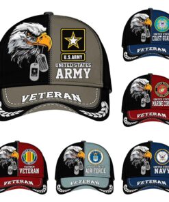 US Veterans Cap BPHN270211 - Patriotic Military Tribute Cap