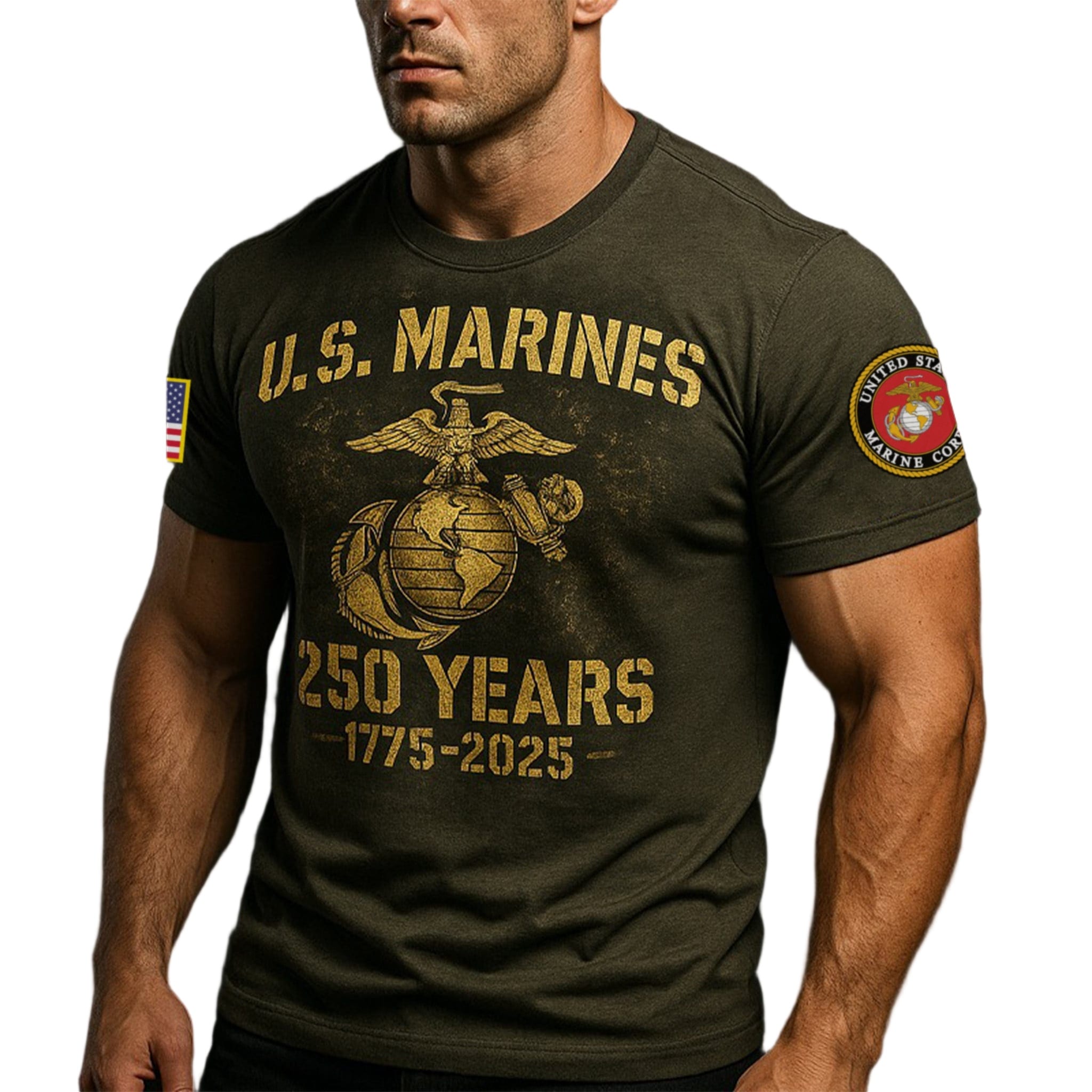 USMC 250th Anniversary T-Shirt VPVC930043 - Marine Corps Veteran Tribute Shirt
