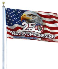 America 250th Anniversary Grommet Flag VPVC120110 - Patriotic USA Flag