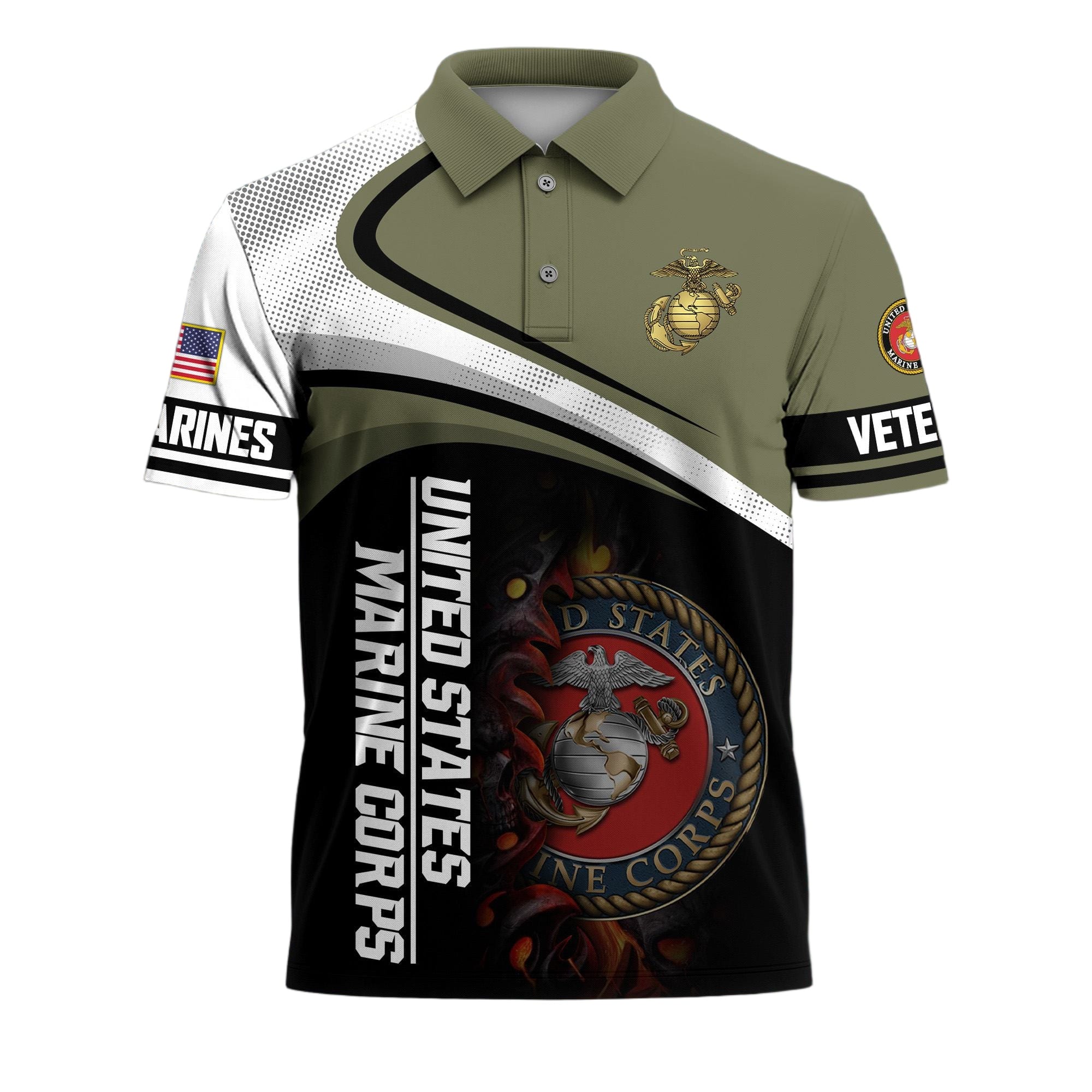 US Veterans Polo Shirt CPHN220411 - Patriotic Military Tribute Apparel