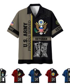 US Veterans Hawaiian Shirt CPHN130511 - Patriotic Military Tribute Apparel